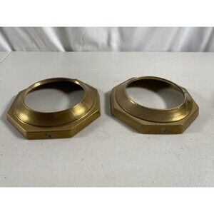 ONE (1) Vintage Brass Cast Iron Octagon Lamp Base Lamp Part #81